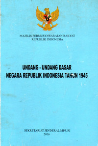 Image of Undang-Undang Dasar Negara Republik indonesia Tahun 1945