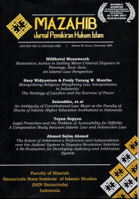 Image of MAZHIB; Jurnal Pemikiran Hukum Islam